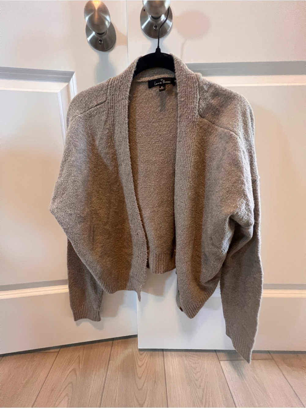 Fuzzy Open-Front Cardigan Sweater